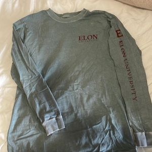 Blue Gray Elon University Long Sleeve Shirt